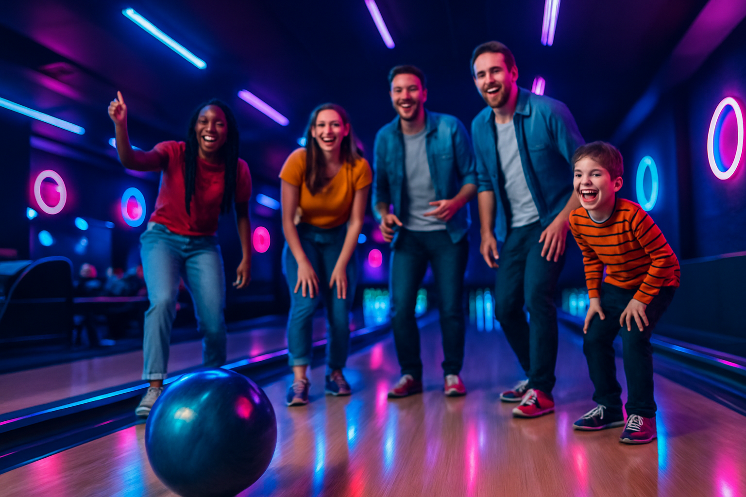 Bowling neon lanes